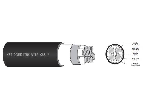 CÁP NHÔM CÁCH ĐIỆN XLPE, VỎ BỌC PVC HOẶC FR-PVC