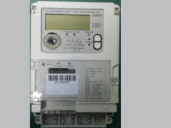 Công tơ điện tử 3 pha 4 dây - đa biểu giá - trực tiếp : OVE-B002